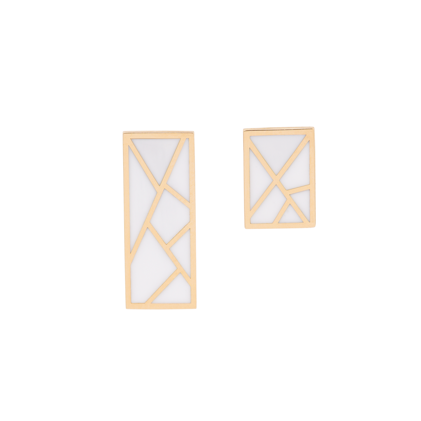 Mélange Earrings White