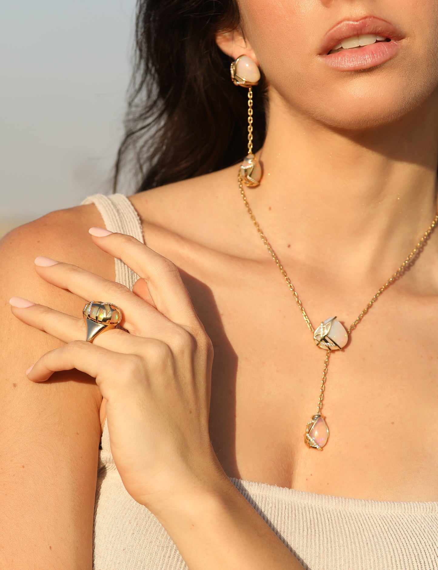 Cachet Earrings Opal