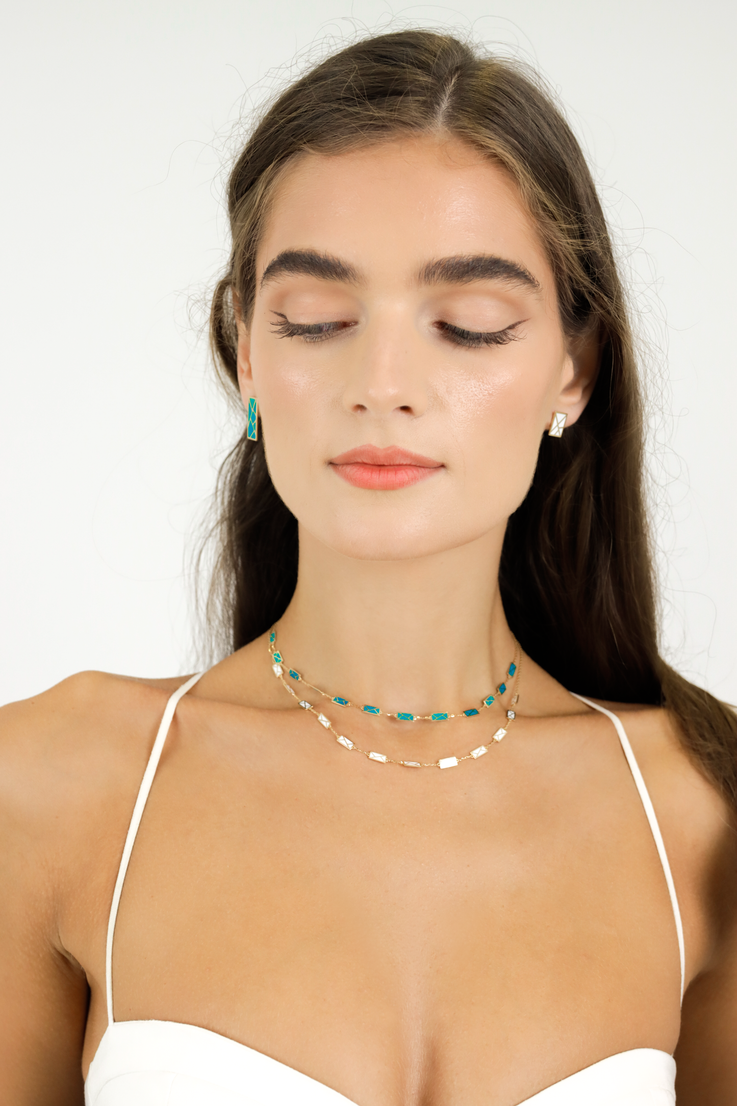 Mélange Earrings Turquoise