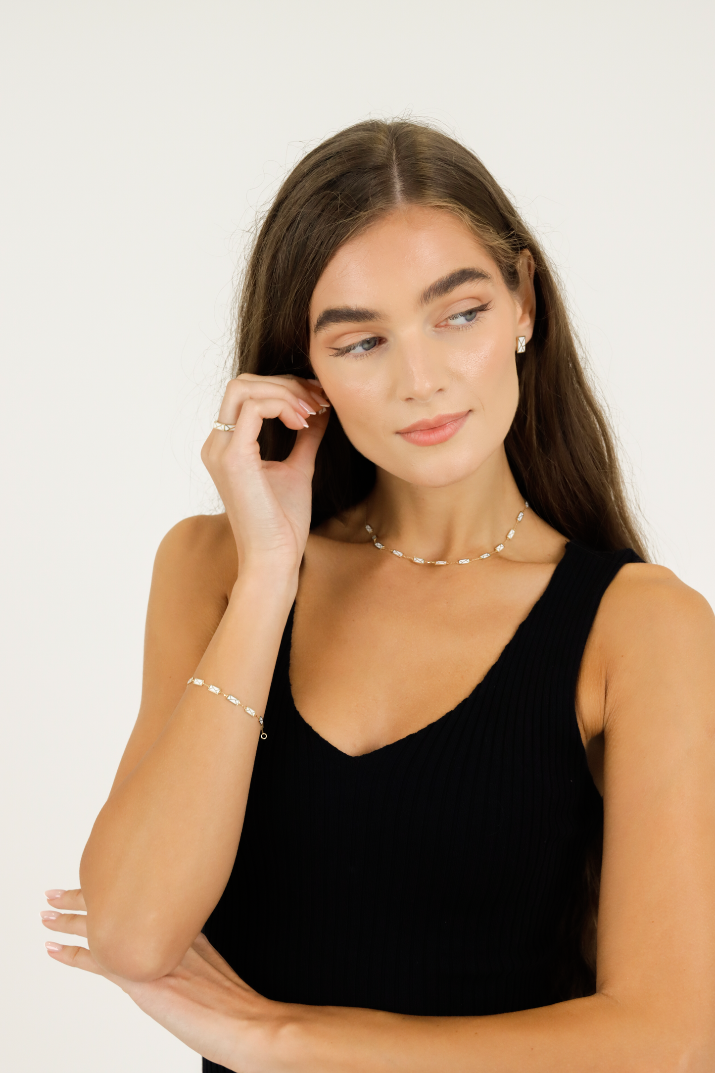 Mélange Chocker White